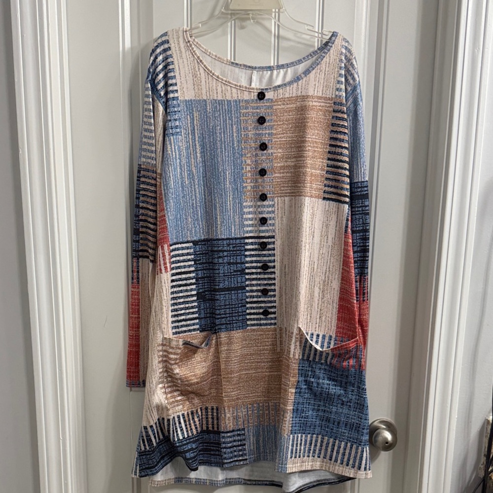 Stylish Multicolor Patchwork Dress